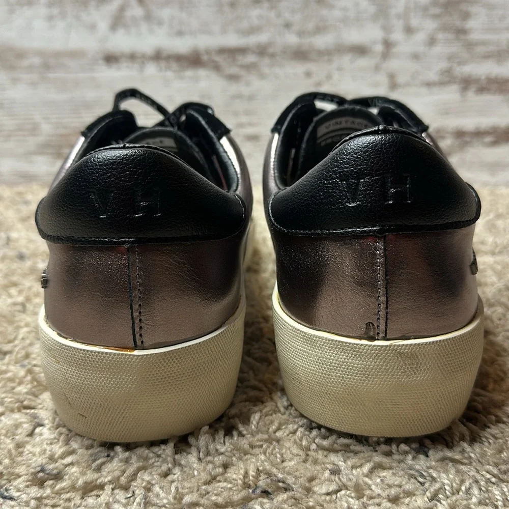 VINTAGE HAVANA Women's Nala Sneaker in black pewter sz 10 - Picture 6 of 14